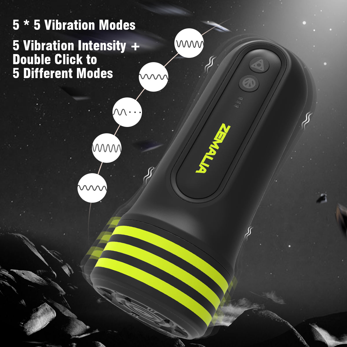 Suction+Vibration 3-in-1 Smart Masturbator Cup