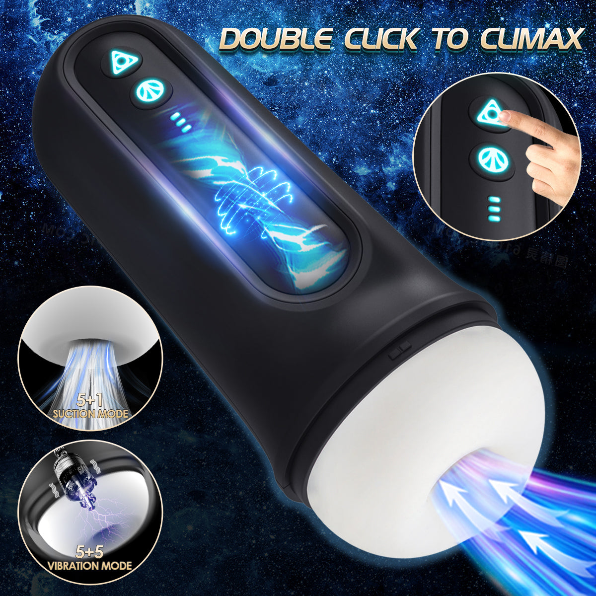 Suction+Vibration 3-in-1 Smart Masturbator Cup