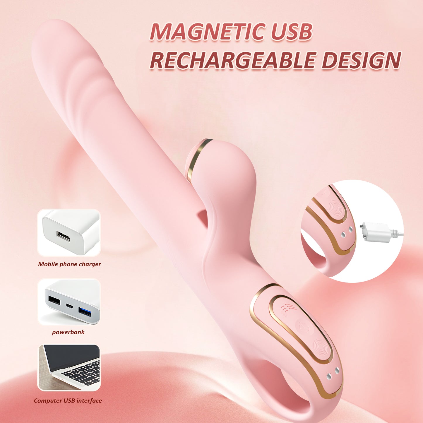 Multi-Motion Sucking & Thruster Vibrator - Heating & Peristaltic Pleasure