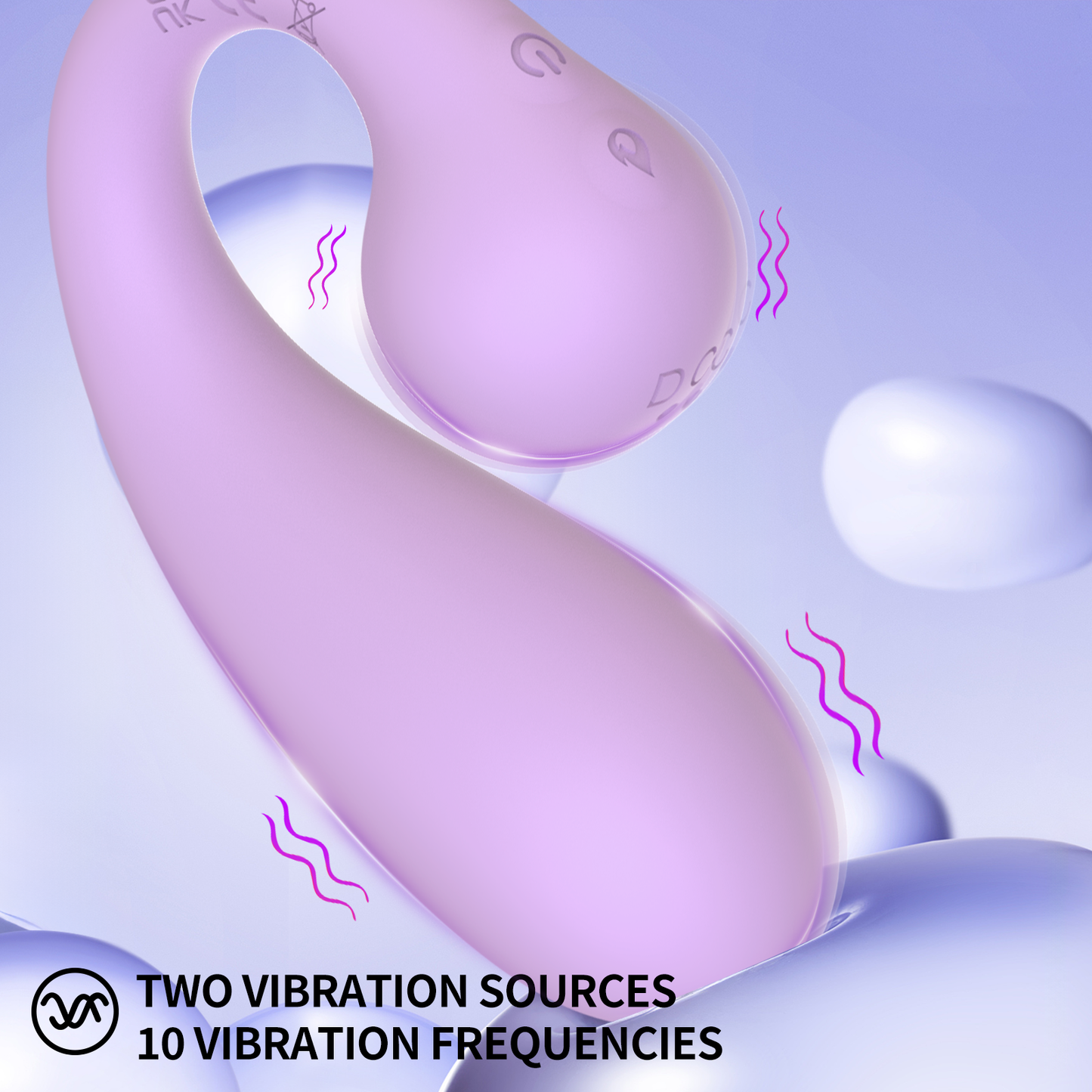 U-Shaped Dual Vibrating Wearable - Remote Control & Heating Function