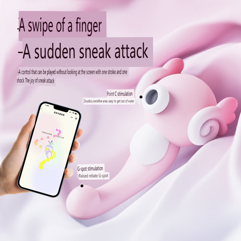 Cute Seahorse Sucking Vibrator by YY HORSE  |  Licking, Double Stimulation & Quiet Operation