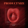 Red Tongue Delay Ring - 10 Vibrations & IPX6 Waterproof