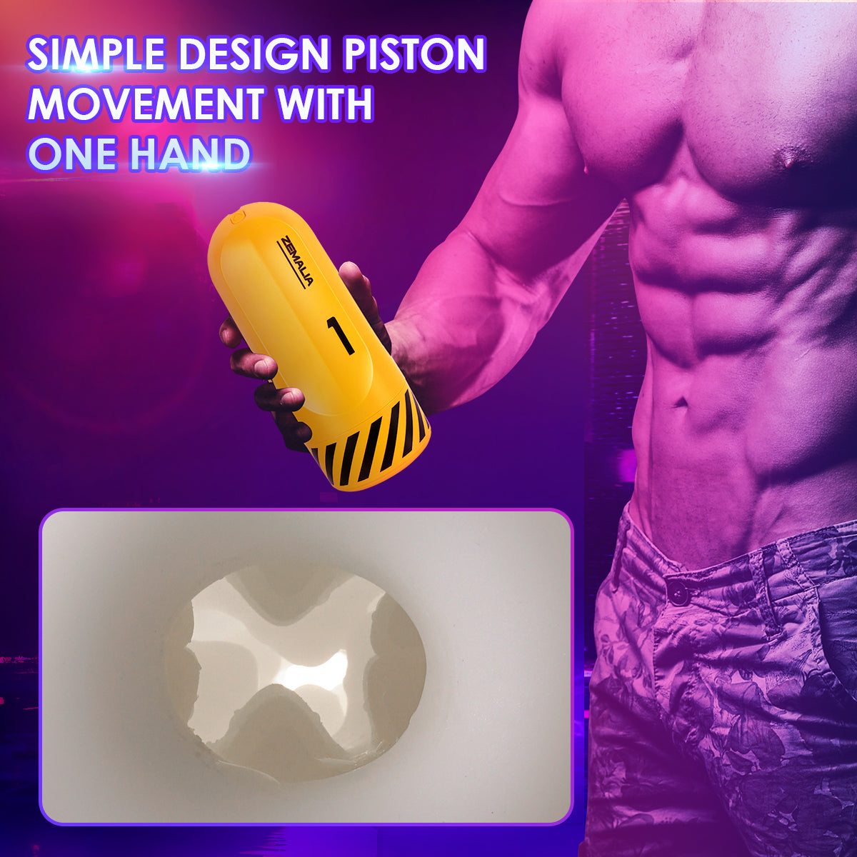 Vibration masturbator- without lube - 5 Vibration Modes & Suction Tech