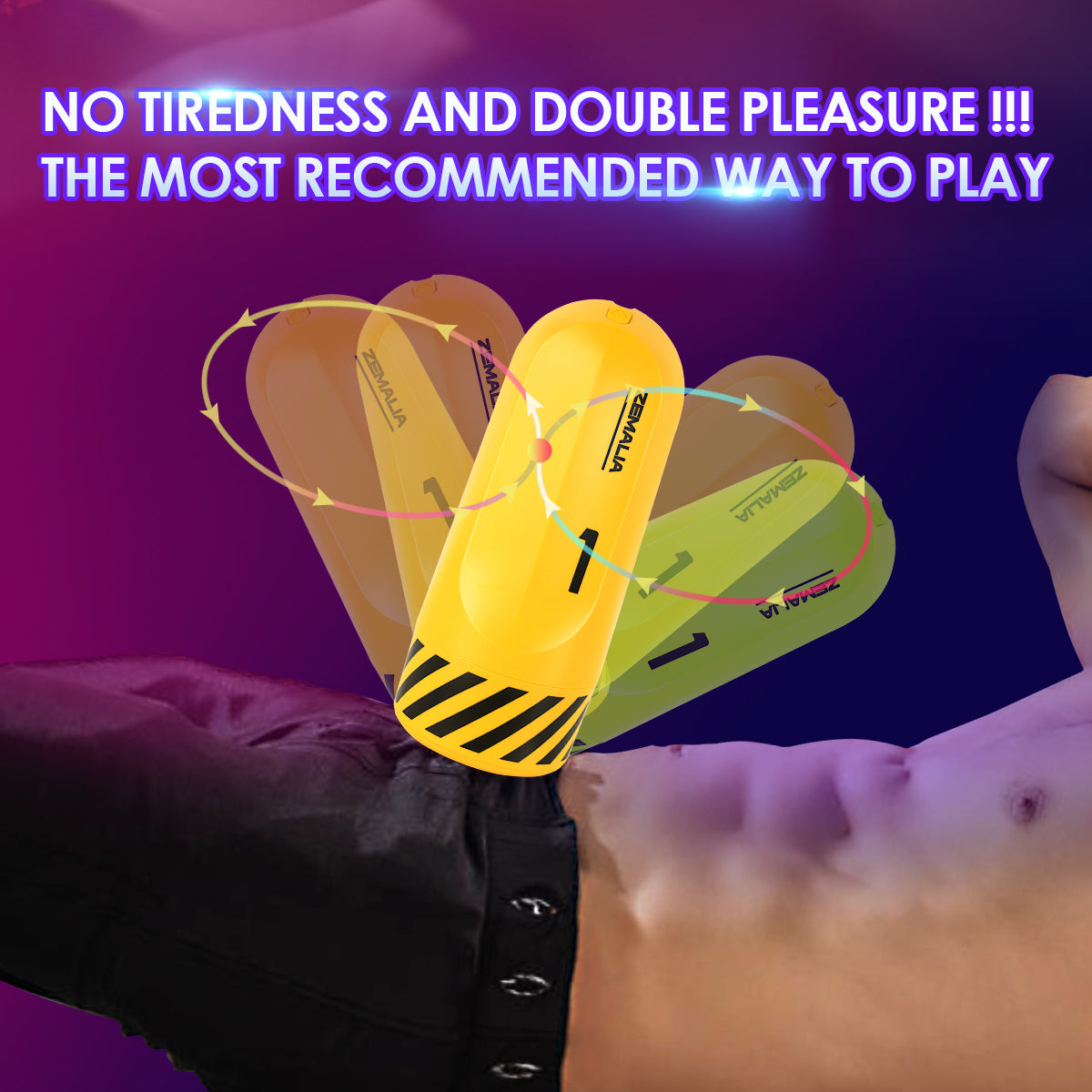 Vibration masturbator- without lube - 5 Vibration Modes & Suction Tech