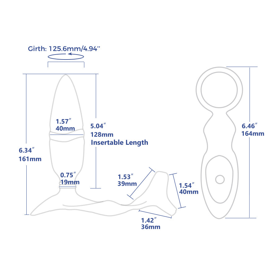 RING 'N' REAR Liquid Silicone Thrusting Anal Plug with Stretchy Cock Ring