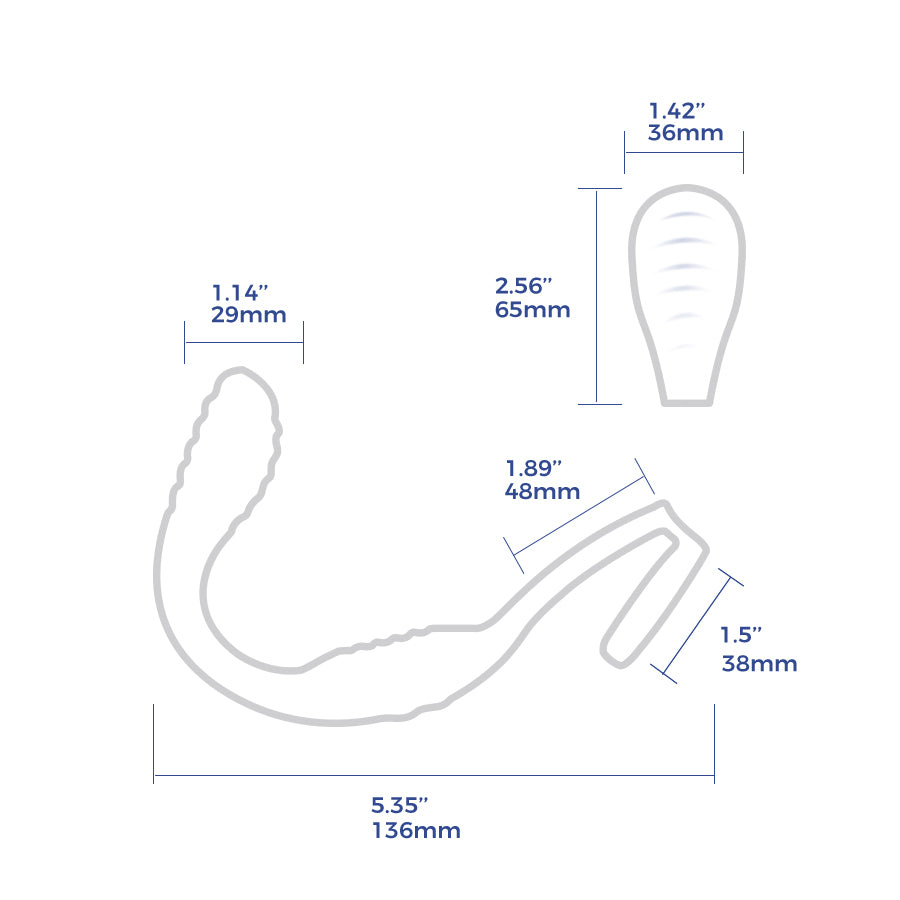 VIBRADUO Dual Vibrating Massager - Perineum & Prostate Stimulation