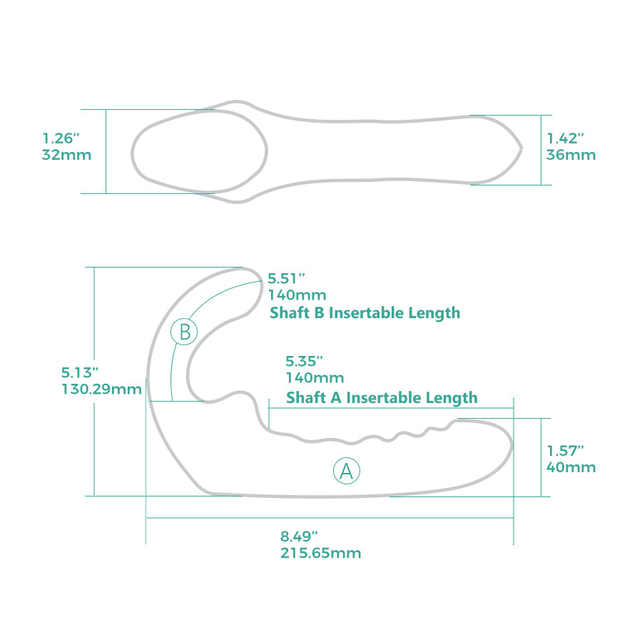 VIBRATWIN  Strapless Vibrator with Come-hither Movement