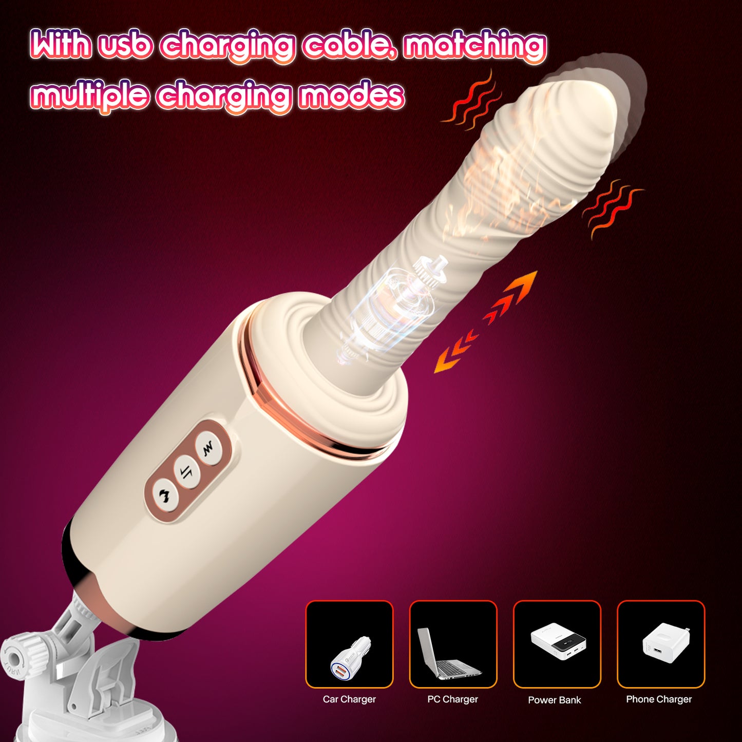 Telescopic cannon machine - 7 Vibration Modes & Heating Function