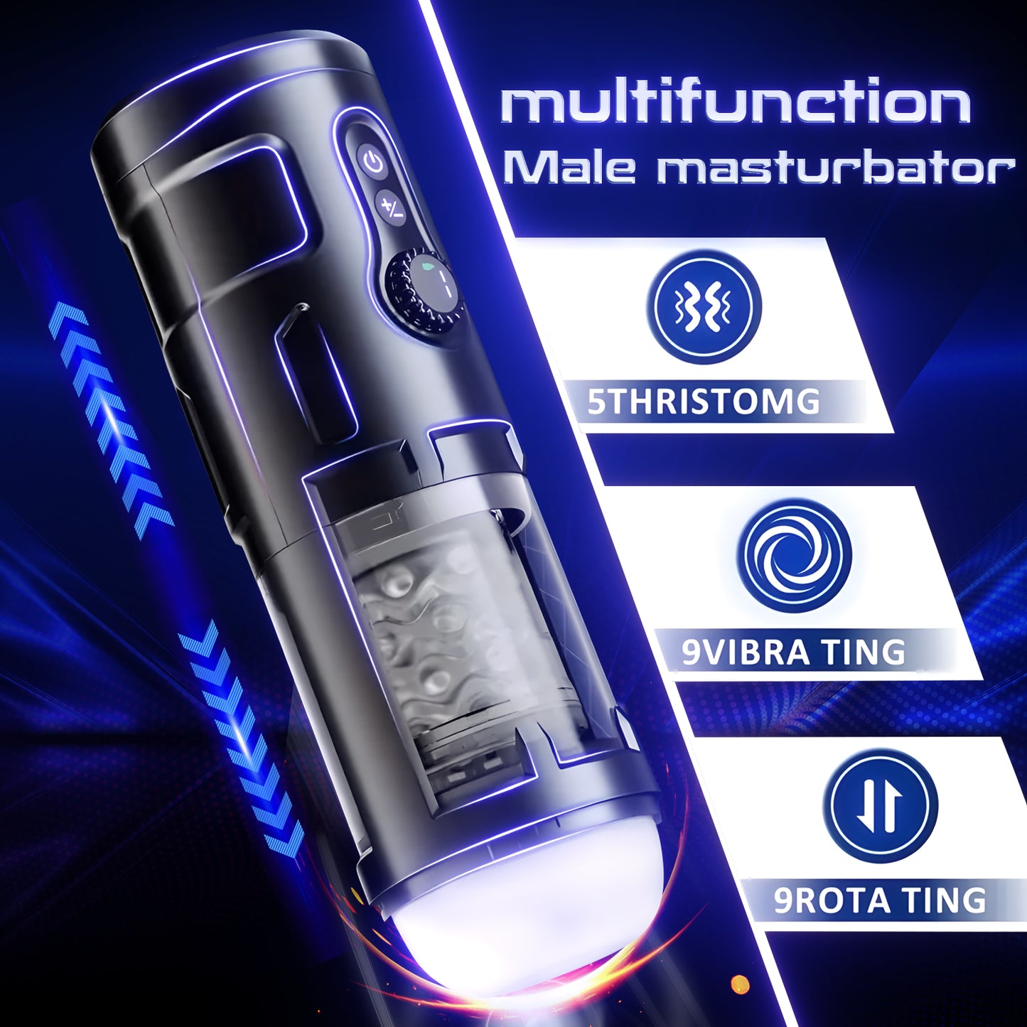 Gundam Cup Screen Display Edition Airplane Cup - 9-Speed Rotation & Vibration