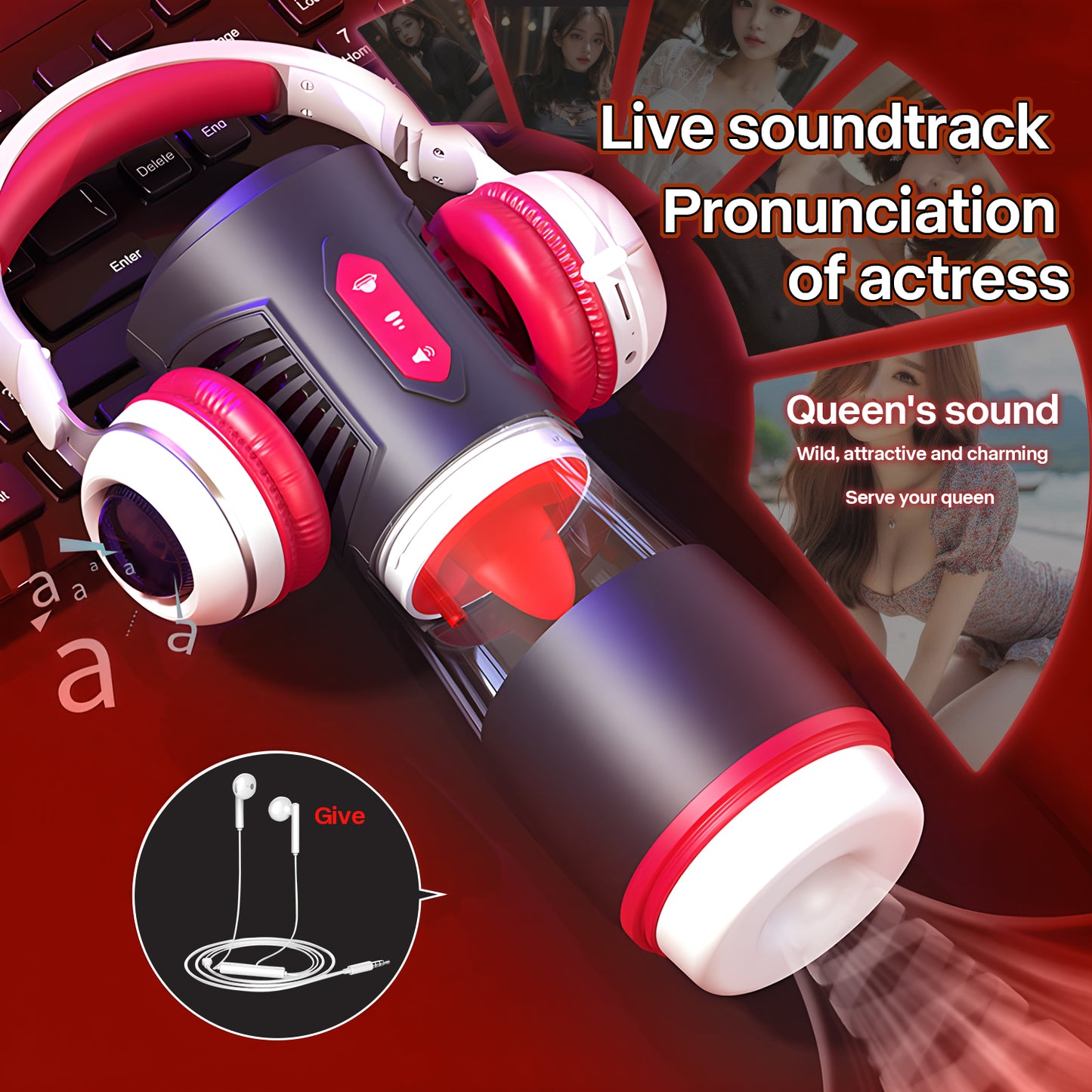 Realistic Tongue Licking Male Masturbator - 7 Licking & 4 Suction Modes with Voice Interaction